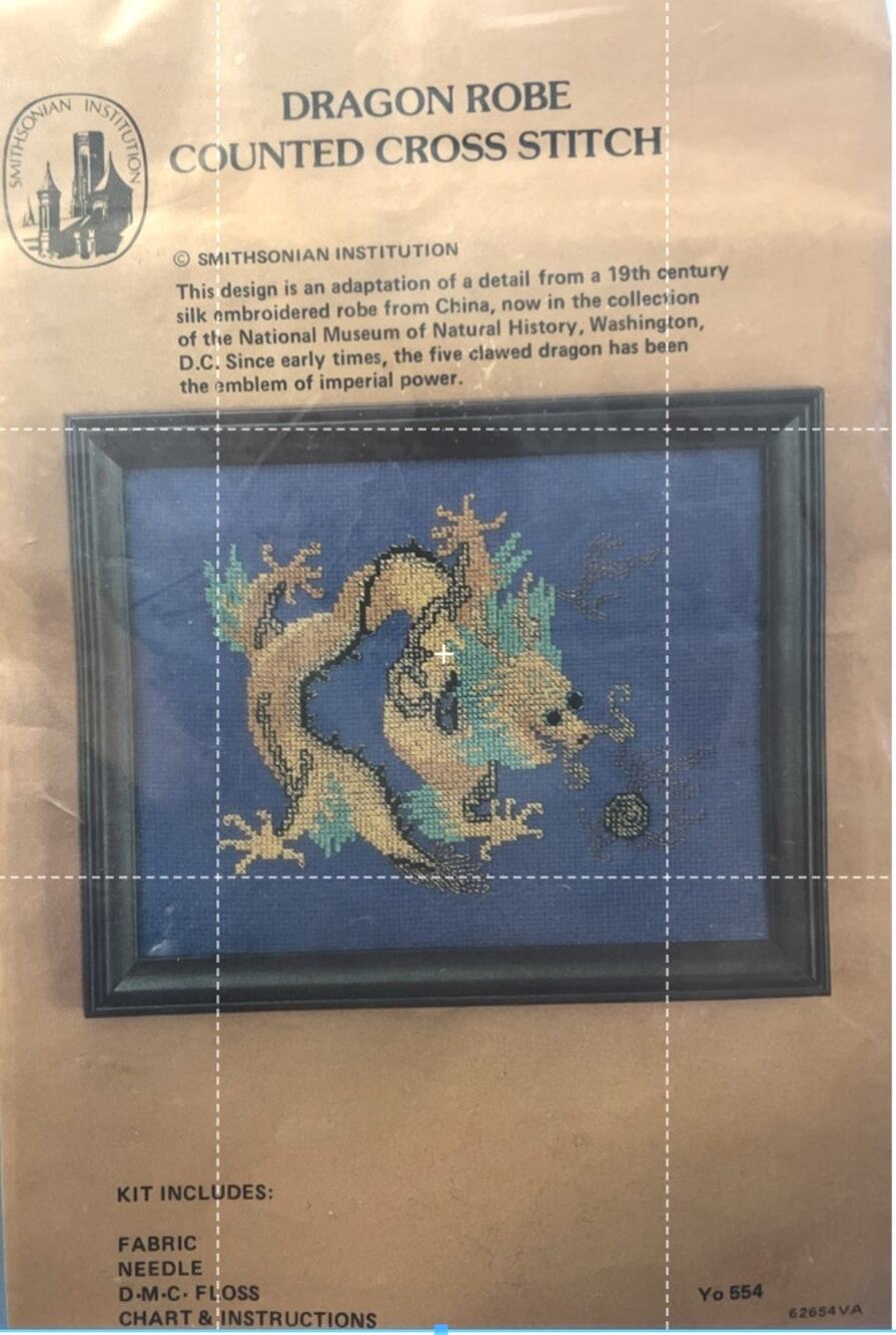 Imperial Dragon Robe Counted Cross Stitch Kit Smithsonian 19th Century China